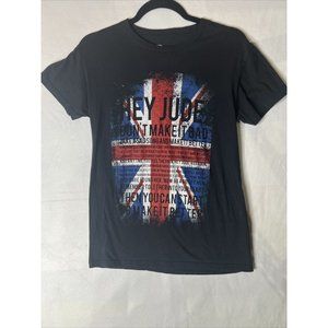 The Beatles Hey Jude Graphic T-shirt Short Sleeve Small Song Lyrics Retro Lennon